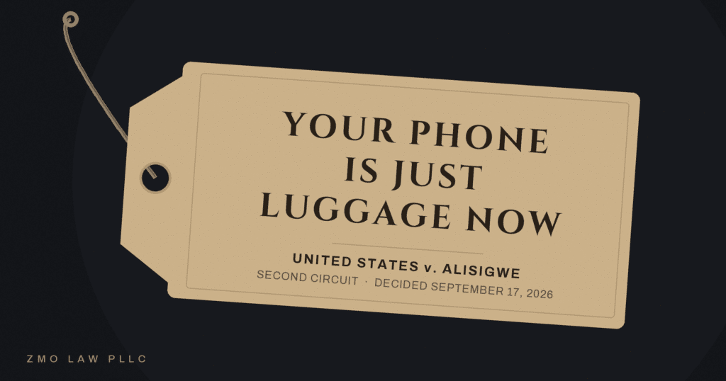 Tag with text: "Your phone is just luggage now."